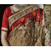 Rattling Beige Colored Woolen Embroidered Net Saree Rattling Beige Colored Woolen Embroidered Net Saree